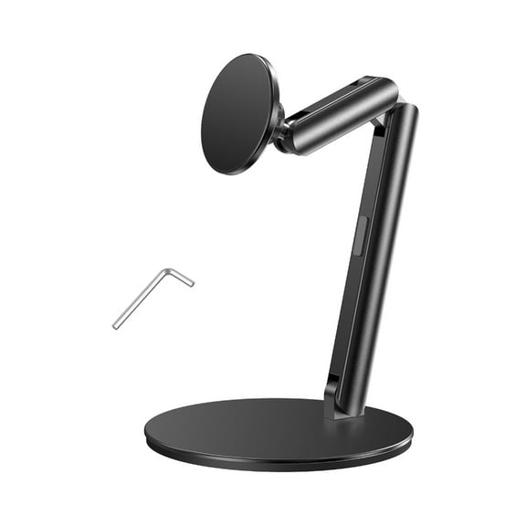 Double Arm Magnetic Phone Stand Adjustable Rotate Desk Mount Easy to Carry for Phone 12  4 7 Inch Mobile Devices
