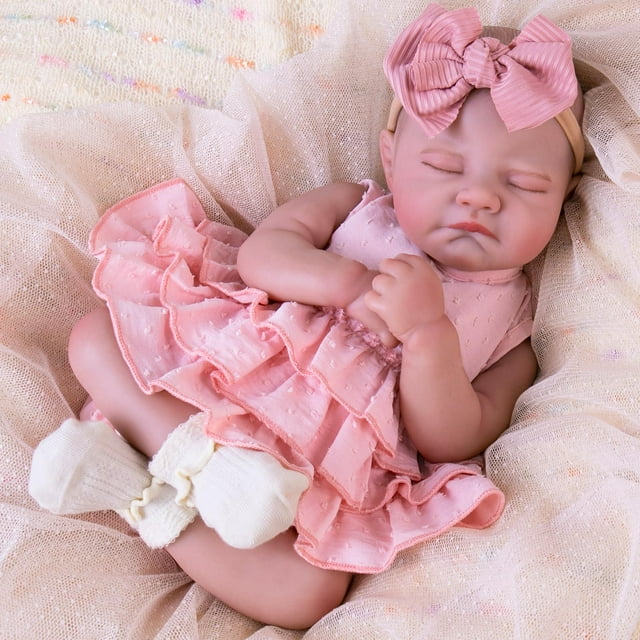 Muñeca Reborn Aori, realista y realista, 50 cm, con kit de alimentación