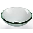 thumbnail image 3 of KRAUS 19 mm Thick Glass Vessel Sink in Clear with PU-MR in Chrome, 3 of 5