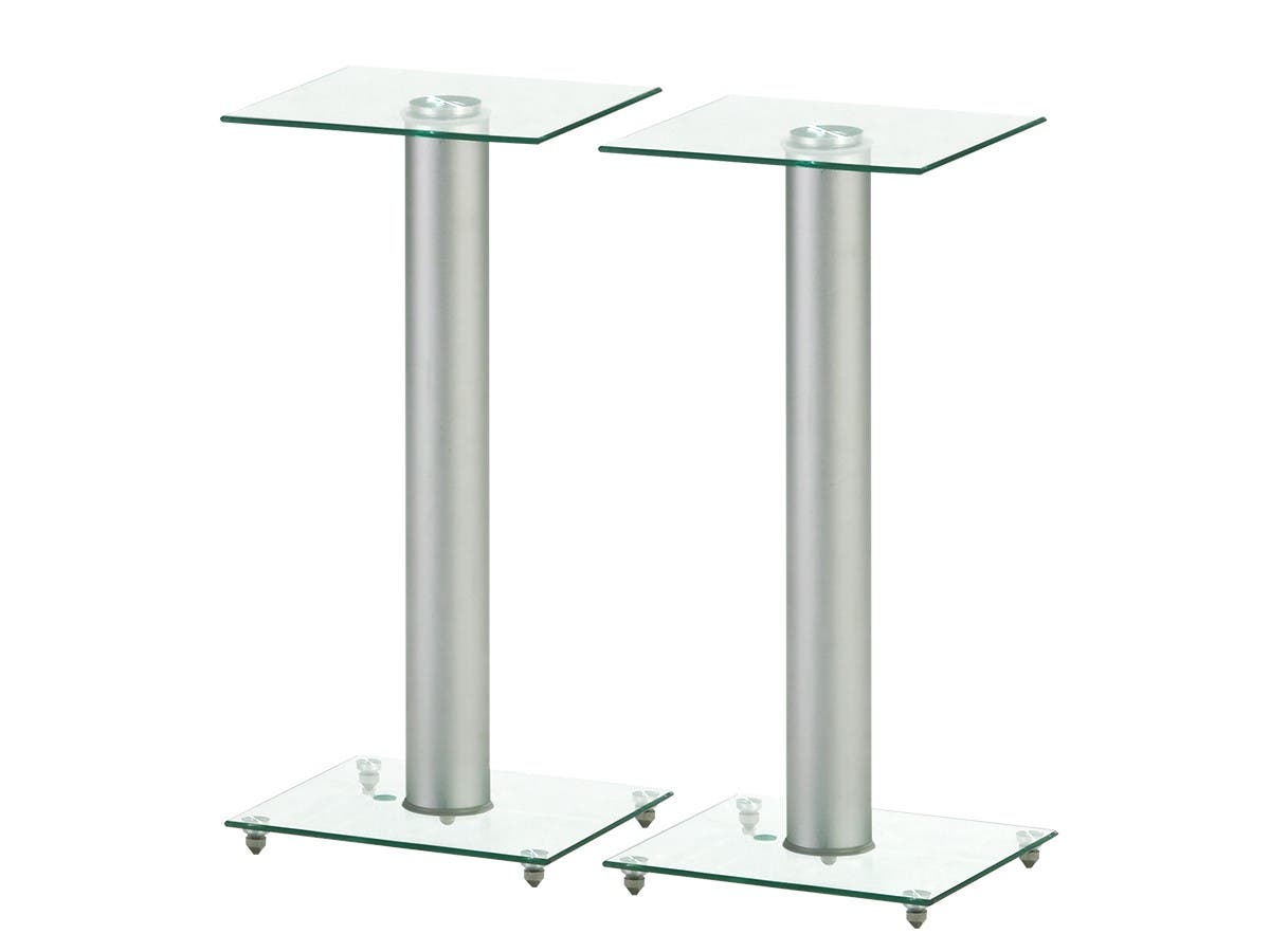 Monoprice Glass Speaker Stand 23 Inch (Pair) With Cable Management
