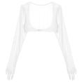 thumbnail image 5 of Camisetas transparentes con guantes abiertos en el pecho para mujer, camisetas de manga larga con hebilla frontal abierta, camisetas de malla para mujer, camisetas para discoteca, 5 of 5