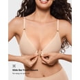 thumbnail image 4 of Sujetador INLYRIC Cosnufy con cierre frontal transparente Demi Beige 34B para mujer, 4 of 6