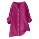 thumbnail image 4 of Vestidos Casuales Para Mujer, Blusas De Mujer De Moda Blusa de verano para mujer con cuello en V, manga larga, botones sueltos y lino, 4 of 7