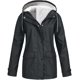 thumbnail image 1 of Chaqueta de lluvia de lana forrada para mujer, impermeable con capucha para invierno al aire libre, chaquetas de esquí cálidas para la nieve para mujer, Color sólido, 1 of 4