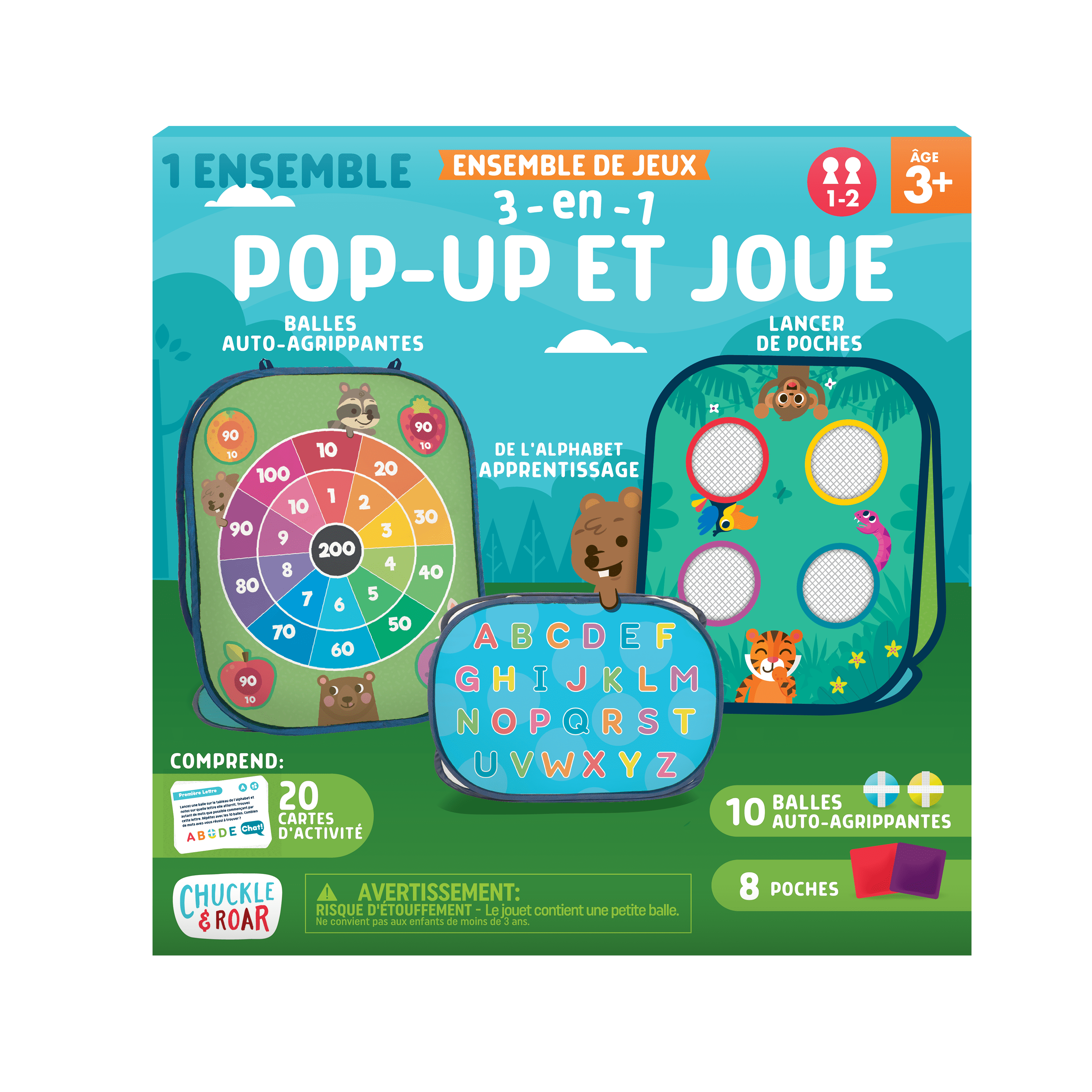 Chuckle & Roar 3-in-1 Pop Up and Play Game Set by Buffalo Games