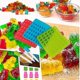 thumbnail image 2 of 1pcs Gummy Bear Molds, Silicone Candy Molds 53 Cavities With Dropper, Color Random, 2 of 4