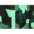 thumbnail image 1 of Ahgly Company Indoor Rectangle Oriental Turquoise Blue Modern Area Rugs, 8' x 12', 1 of 4