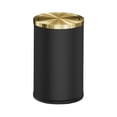 thumbnail image 1 of Wide Application Stainless Steel Trash Hide Garbage Can - Kitchen And Bathroom Trash Cans Garbage Bin Smooth Long Service Life 9L Black Gold, 1 of 7