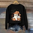 thumbnail image 2 of Meichang Womens Halloween Sweatshirts Ghost Graphic Sweatshirt Oversized Crewneck Long Sleeve Fall Pullover Vintage Sweatshirts, 2 of 6