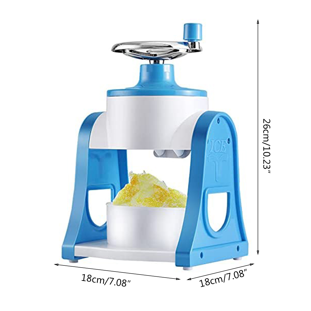 Portable Manual Ice Crusher Shaver Handheld Snow Crushing Ice Machine Stainless Steel Shredding Ice Slush Maker for Household