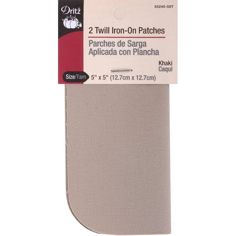 Iron-On Patches 5X5 2/Pkg-Black 