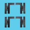 thumbnail image 2 of Renovators Supply Cabinet Hinges 4.5 in HL Hinge Pair Left and Right Black Wrought Iron Kitchen Cabinet Hinge w/Hardware Pack of 2, 2 of 10