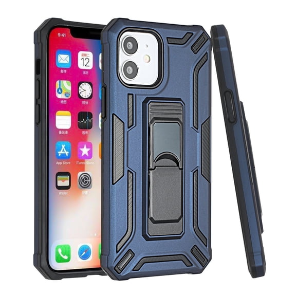 For Apple iPhone 13 Pro (6.1") Stand Military Grade Anti Drop with Built-in Magnetic Kickstand Hard PC TPU Rubber Armor Cover ,Xpm Phone Case [ Blue ]