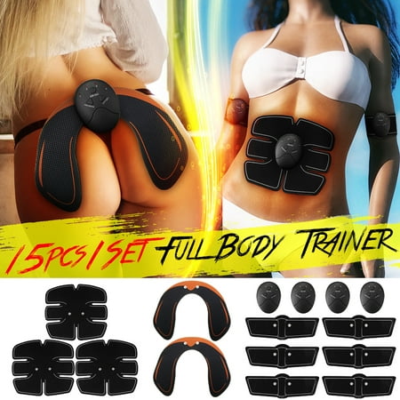 15Pcs/set ABS Stimulator, Buttocks Enhancer Abdominal Muscle Trainer Smart Full Body Building Fitness For Hip/Abdomen/Arm/Leg
