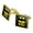 Gold, variant on Batman Bat Kid Shield Logo Square Cufflink Set - Silver or Gold