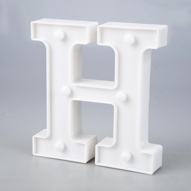 Encendiendo Lámpara 3D 26 Letras Alfabeto LED Marquee Sign Light Interior Wall Hang Night Lamp (H Sywqhk Para estrenar