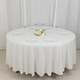 thumbnail image 3 of Balsa Circle 108" Round Cotton Tablecloths Wedding Linens White, 3 of 8