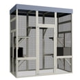 thumbnail image 4 of 2-Story Outdoor Wooden Catio for Cats with Waterproof Roof & Secure Rust-Proof Wire, Large for Patio or Backyard, 4 of 12