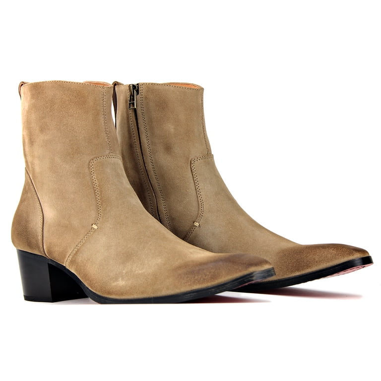 mens high heel dress boots OSSTONE 100% Handmade Craftsmanship The Formales Mens Leather Dress