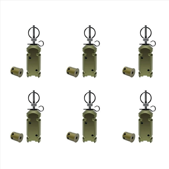 6X Perimeter Trip Wire Alarm Device 12 Gauge Accessories with 22 Option Early Warning Security System,6 set x Perimeter Trip Wire Alarm,Armygreen