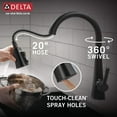 thumbnail image 7 of Delta 19802Z-Dst Lenta Single-Handle Pull-Down Kitchen Faucet - Black, 7 of 7