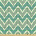 thumbnail image 2 of Ambesonne Chevron Fabric by the Yard Upholstery, Angular Stripes Pattern, 10 Yards, Pale Sage Green Beige, 2 of 5