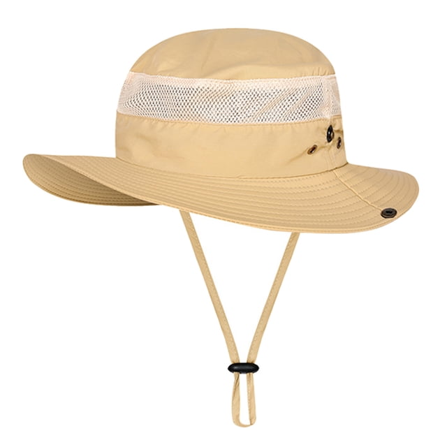 Graflsoa Khaki Nylon Fishing Sun Hat with UV Protection and Quick-Dry Feature