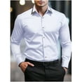thumbnail image 1 of pstuiky Camisas casuales de manga larga para hombre, Camisa informal de verano para hombre, con cuello, botones y bolsillos, color liso camisetas de hombre xl, 1 of 7