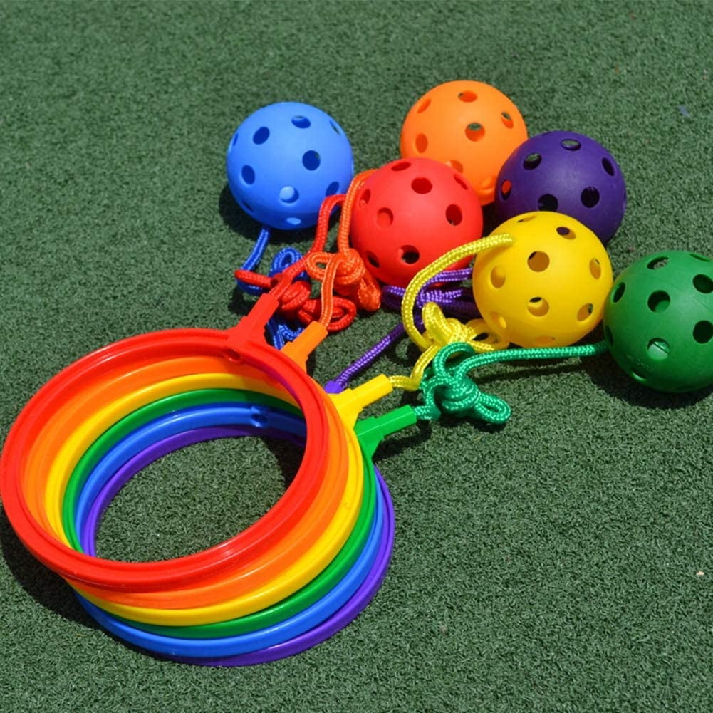 6 Pcs Balle a Sauter Arc en Ciel pour Enfants Ensemble de Jouets Balle a Sauter pour Jeu de Fitness Ideal pour Garcons et Filles Walmart