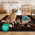 thumbnail image 4 of ODIKA 5'x7' Ultra-Soft Area Rug, Autumnal Earth Tones Floral and Fauna Design Elegant Nature-Inspired Motif with Detailed Washable, Bare feet friendly, Silk-Touch for Bedroom Home office, 4 of 7