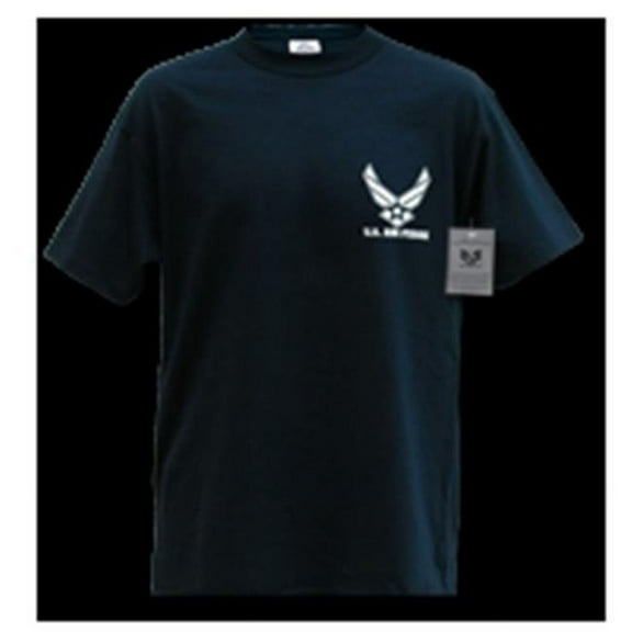 Rapid Dominance Classic Military T-Shirt, Air Force Wing, Navy, Large