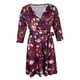 thumbnail image 4 of cuello en V mujer 3/4 vestido corto floral envoltura del vestido midi xl rojo SG Sunnimix Vestido en V floral con cuello en V, 4 of 8