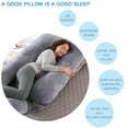 thumbnail image 2 of Full Body Pregnancy Pillow - J Shaped Body Pillow - Maternity Pillow for Pregnant Women w/ Detachable Extension Velour Cover, 2 of 10