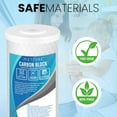 thumbnail image 4 of Metpure Universal 5 Micron 10” x 4.5” Whole House Carbon Water Filter Cartridge Replacement - Coconut Shell Carbon Block CTO. Compatible with/Replacement Pentek, Dupont, GE, etc. 2-Pack, 4 of 9