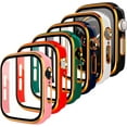 thumbnail image 1 of 6-Pack Hard PC Case Compatible with Apple Watch 44mm Case with Tempered Glass Screen Protector, Hard PC Case Overall Protective Case for Men Women iWatch GPS Series 6/5/4/SE, Assorted, 1 of 5
