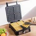 thumbnail image 2 of UVFAST Waffles Maker Waffle Iron, 4 Belgian Square Waffle Maker, Belgian Waffle Maker Thick with Non-stick Plate, Breakfast Waffle Machine Make Waffl, 2 of 9