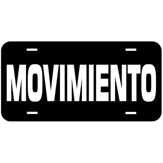 Movimiento Novelty Car Auto License Plate