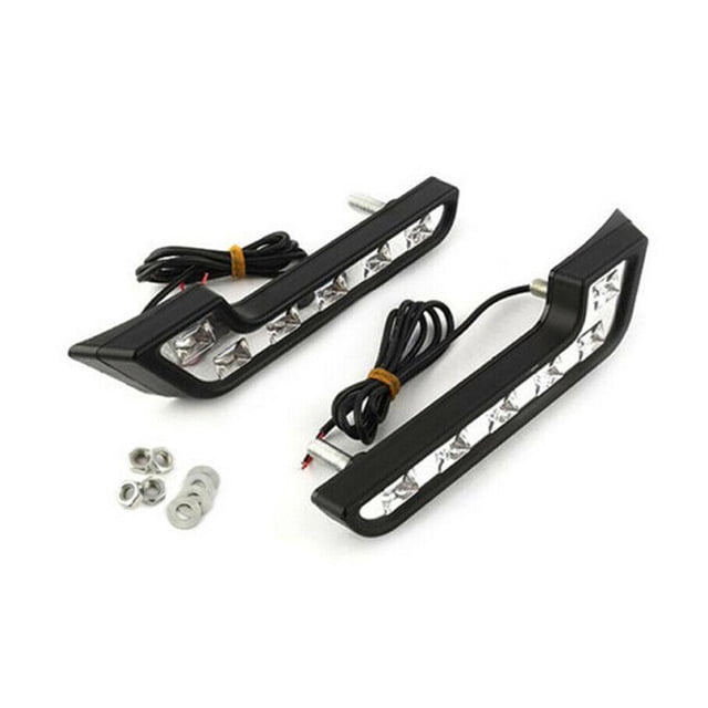 Lámpara De Conducción En Forma De L De 12V, Luz Antiniebla De Circulación Diurna, Accesorios Impermeables Duraderos Para Coche, 2 Uds. Vogacara VI011001-00