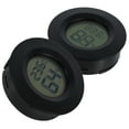 thumbnail image 3 of MIANGASTORE 2Pc Round Shaped Digital Thermometer Hygrometer Humidity Meter Temperature Display for Indoor Bedroom Home Use without Battery (Black), 3 of 8