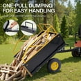 thumbnail image 5 of VanAcc Garden Utility Trailer, 500lbs 12 Cu.ft Atv Utv Trailer Tow Behind Dump Cart with Removable Sides, Outdoor Lawn Mower Cart for Tractor, 5 of 9