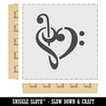 thumbnail image 2 of Treble Bass Clef Heart Music Love DIY Cookie Wall Craft Stencil - 5.5 Inch, 2 of 5