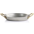 thumbnail image 6 of 6 PC Mini Vintage Oval Au Gratin Pan Set with Brass Handle, 6 of 7