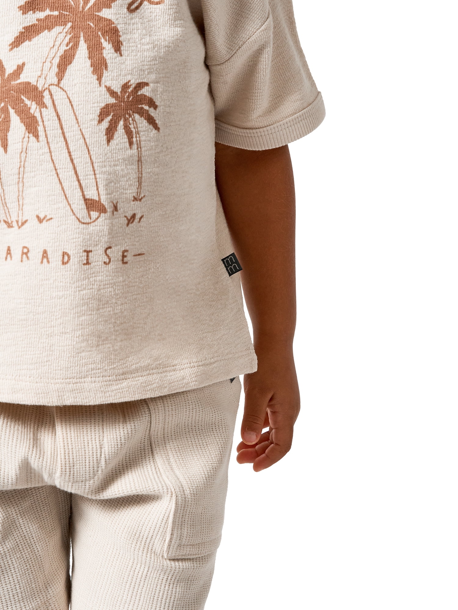 Modern Moments by Gerber Baby and Toddler Boy Loose Fit Ringer Organic Top, Sizes 0/3 Months - 5T