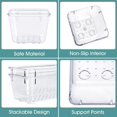 thumbnail image 3 of 25 PCS Plastic Drawer Organizer Set, 4 Sizes Desk Drawer Divider Organizers and Storage Bins for Makeup, Jewelry, Gadgets for Kitchen, Bedroom, Bathroom, Office, Clear Orange, 3 of 6