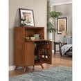 thumbnail image 5 of Alpine Furniture Flynn Large Wood Bar Cabinet with Drop Down Tray in Acorn Brown, 5 of 7