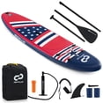 thumbnail image 4 of Costway Tabla de SUP inflable de 300 cm, portátil, ajustable, con 5 anillas en D, color rojo, 4 of 4