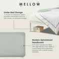 thumbnail image 3 of Mellow KERA Metal & Wood Platform Bed Frame with Upholstered Angled Headboard, Full, White, 3 of 12