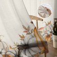 thumbnail image 5 of Fall Pumpkins Sheer Curtains 84 Inches Long 2 Panels Set, Window Sheer Curtains for Living Room/Bedroom, Thanksgiving Country Flower Leaf on Linen Light Filtering Rod Pocket Curtain 52'' x 84'' x 2, 5 of 7