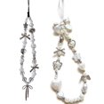 thumbnail image 1 of 2 Piezas Correa De Encanto De Teléfono Mano Para Iphone Correa De Muñeca Cordón De Cámara Con Cuentas De Perlas Accesorios De Cadena Lindos Universales Para Iphone 17 Pro 16 15 Samsung Mujeres Niñas L, 1 of 5