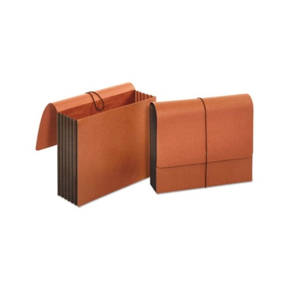 Universal Extra Wide Expanding Wallets, 5.25" Expansion, 1 Section, Letter Size, Redrope [UNV13090]